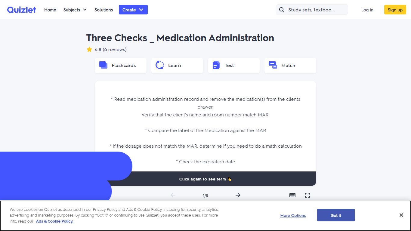 Three Checks _ Medication Administration Flashcards | Quizlet